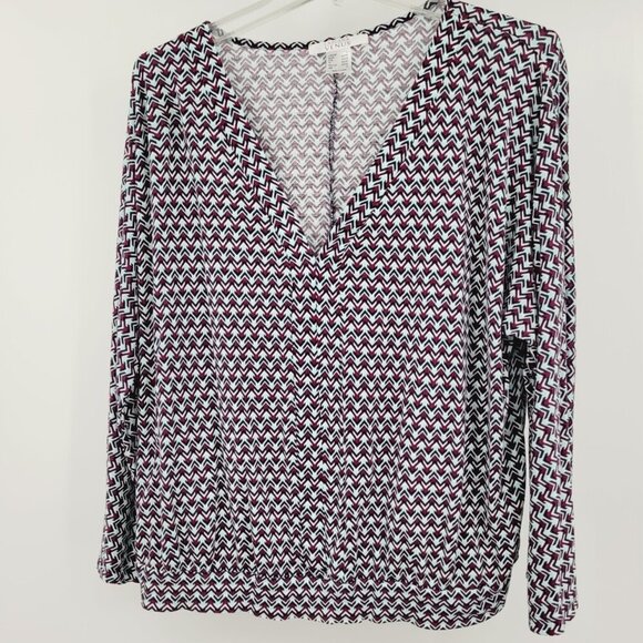 Lascana Turquoise Retro Print Flare Sleeve Top - Picture 3 of 10